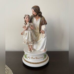 NWT First Communion - Jesus with Girl Musical Figure